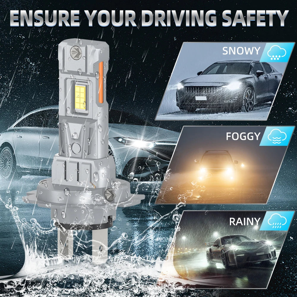 2/4pcs 30000LM LED Headlight Bulbs Canbus H7 Wireless Car Li