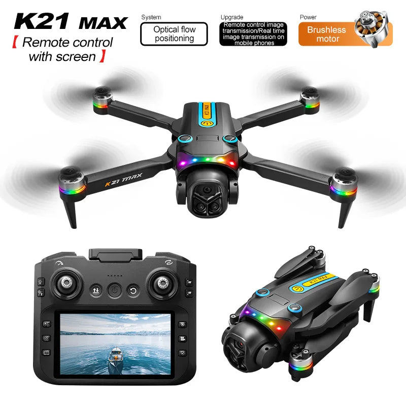 ZNLYRION RC Drone K21MAX Foldable Brushless Drone With Scree