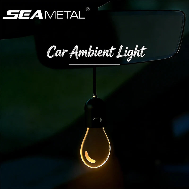 SEAMETAL Elegant Bulb Light Car Pendant Mirror Hanging Soft 