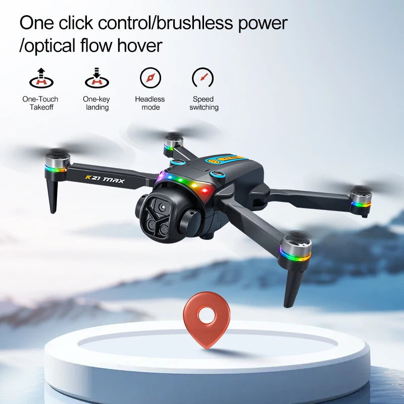 ZNLYRION RC Drone K21MAX Foldable Brushless Drone With Scree