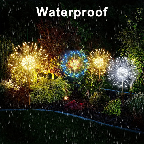 1 Pack Solar Fireworks Lights Outdoor Holiday Lighting Firew