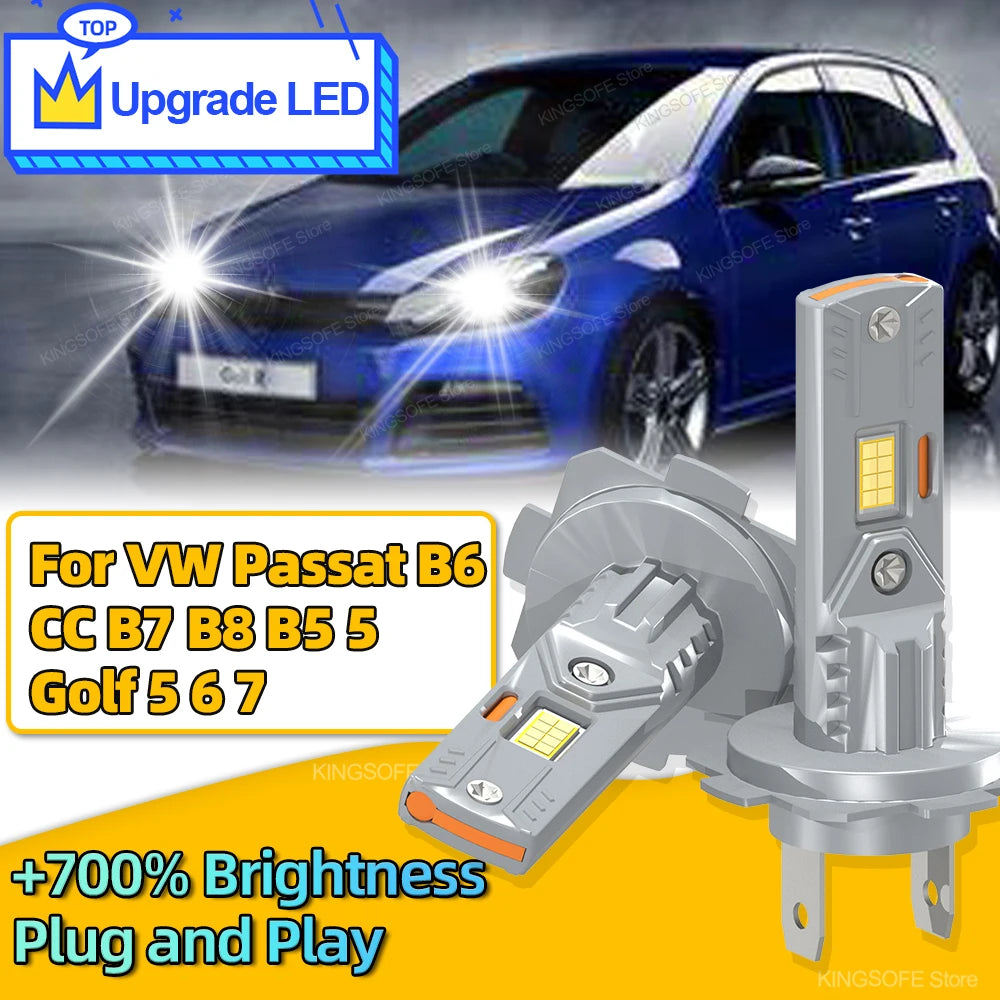 2x H7 Headlight Bulb 30000LM LED Car Light Upgrade 6000K Lam