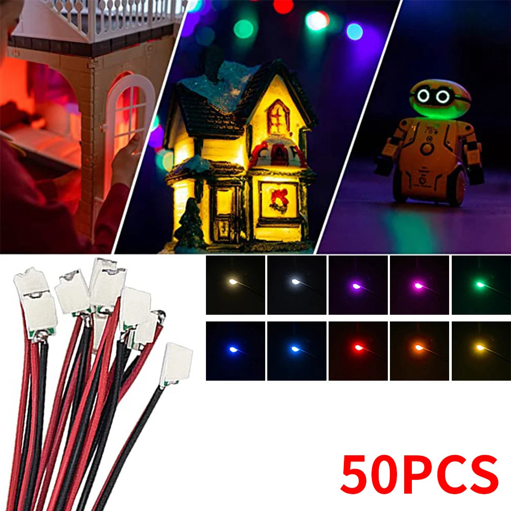 0402 0603 SMD Lamp Wired Micro Led Pre-Soldered Micro Litz W