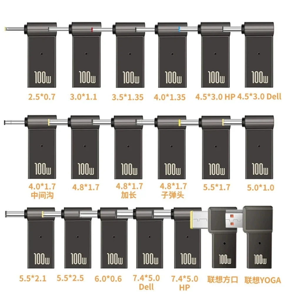 100W USB Type C Fast Charging Adapter Plug Connector Univers