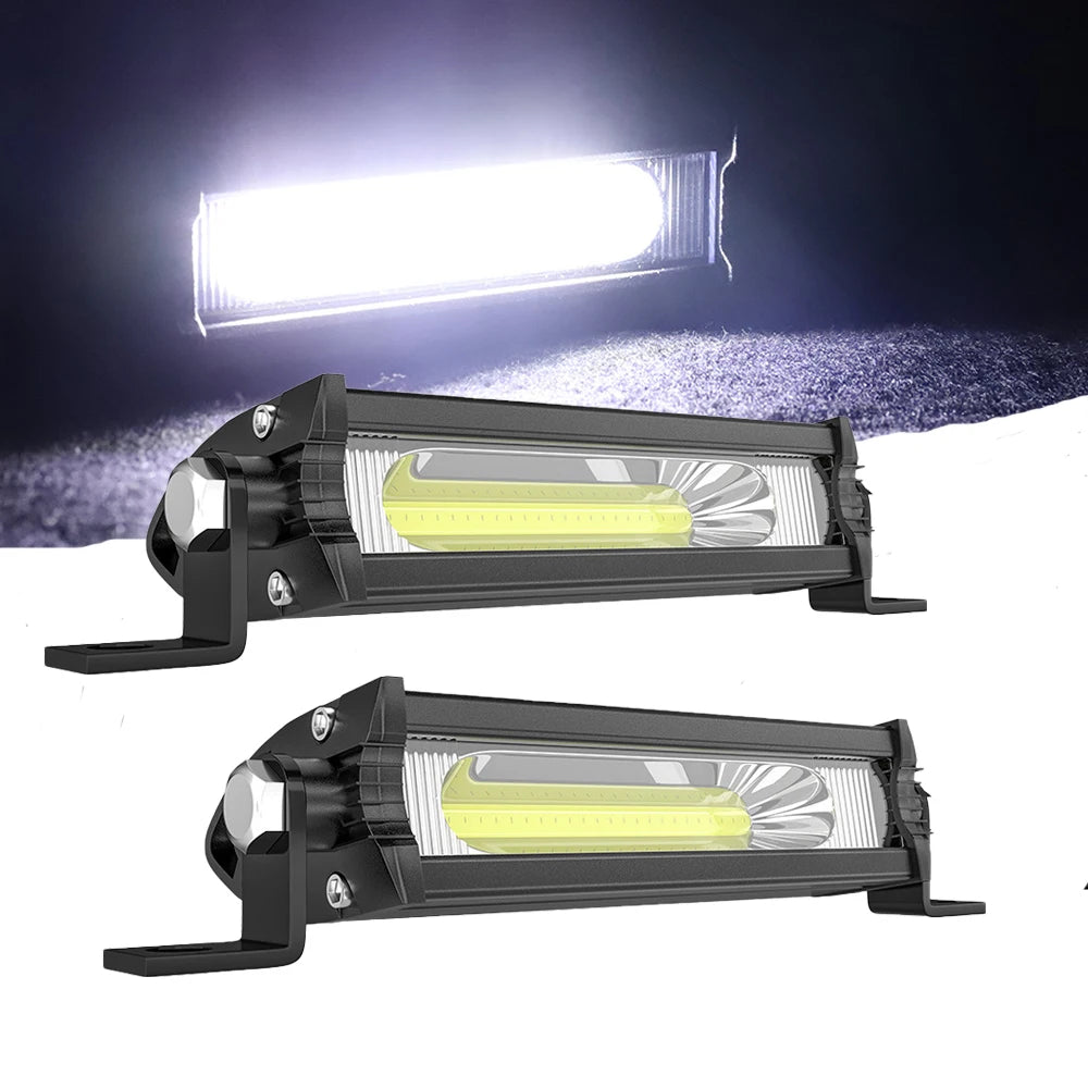 COB Car LED Work Light DRL Spotlight High Bright Waterproof 
