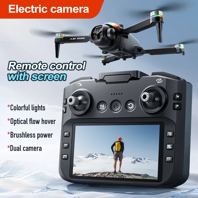 ZNLYRION RC Drone K21MAX Foldable Brushless Drone With Scree