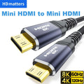 Mini HDMI to Mini HDMI Cable 8K Braided Double Mini HDMI 2.1
