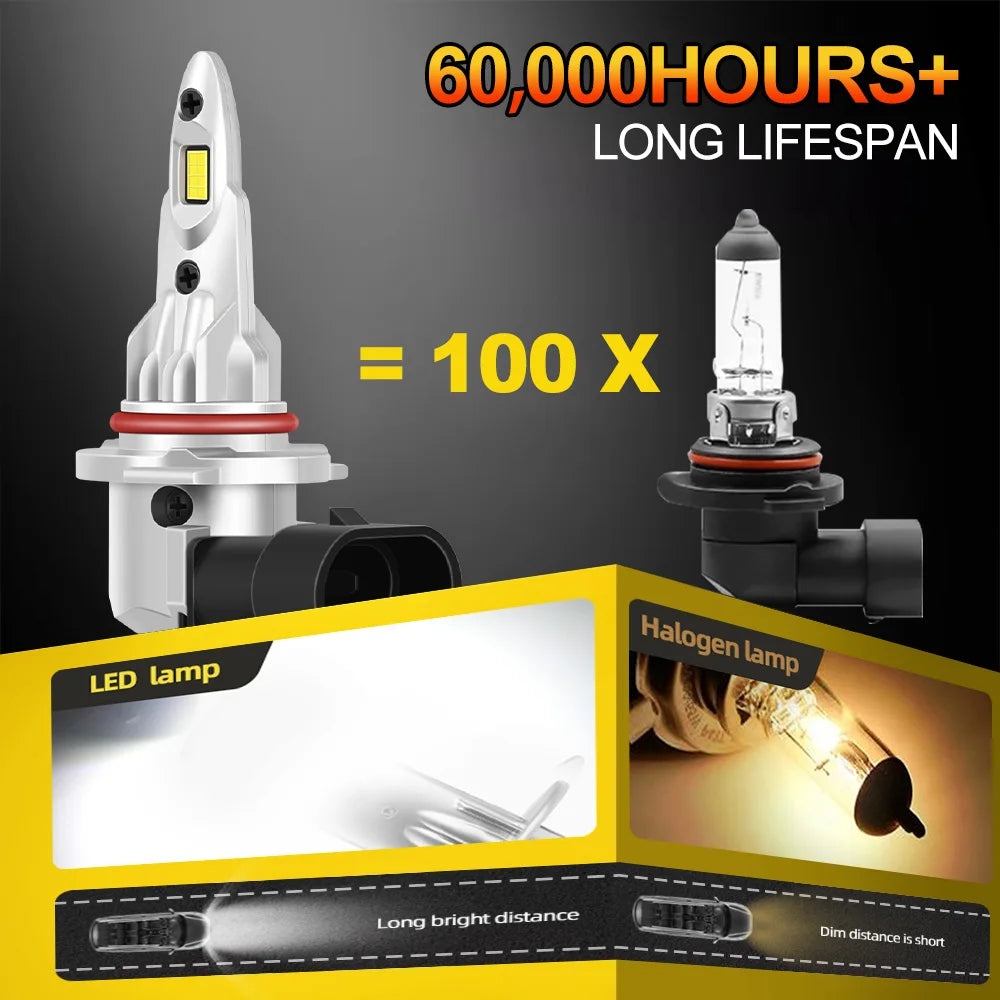 2/4Pcs LED Bulb Headlight 6000K 30000LM Powerful Best Car La
