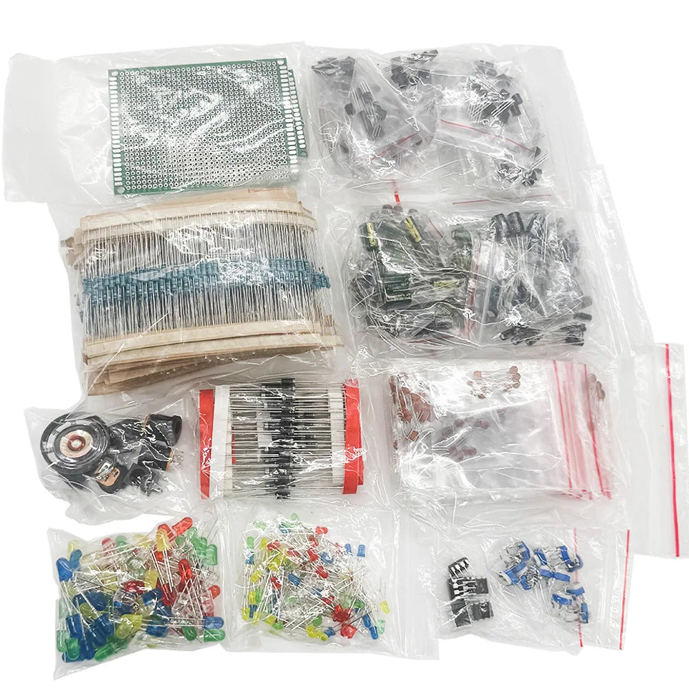 1900PCS Electronic Component Kit Capacitors Resistors Transi