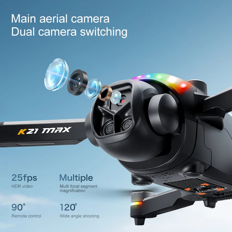 ZNLYRION RC Drone K21MAX Foldable Brushless Drone With Scree