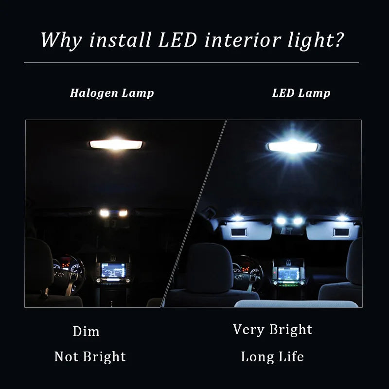 TPKE Canbus Error Free Car Bulbs Interior LED Lights Kit For