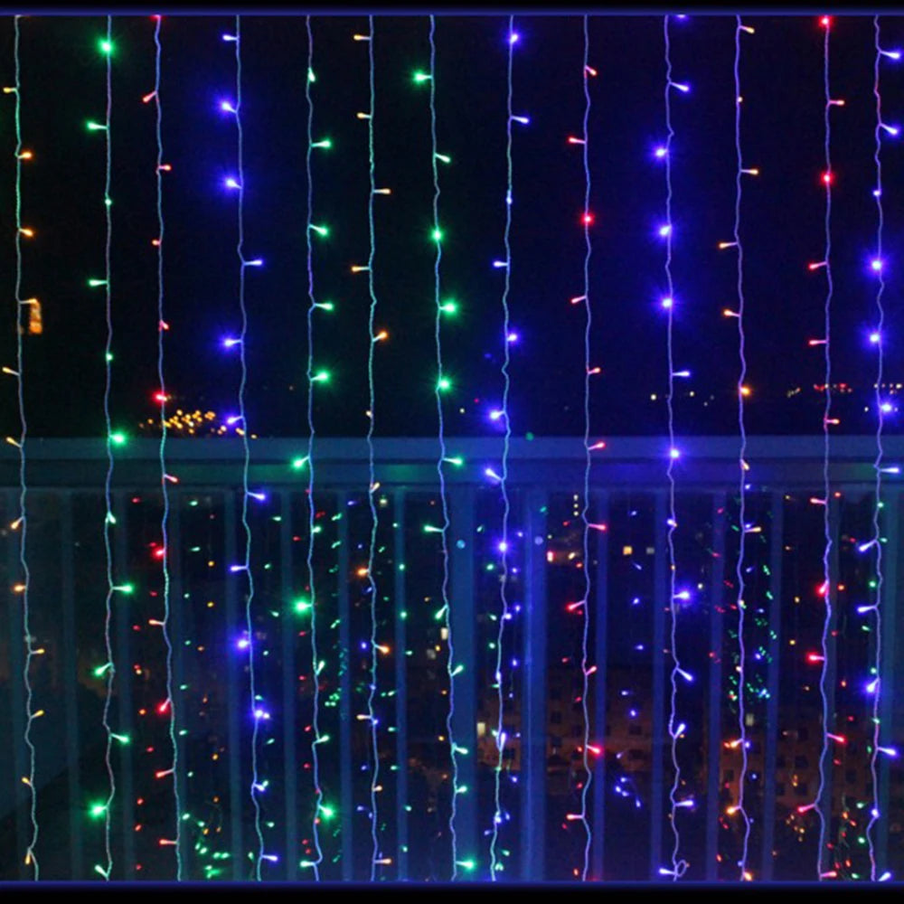 Outdoor Led Curtain Lights String Waterproof Icicle Light Garland On The Window Garden Lamp Fairy Light Christmas New Year Decor
