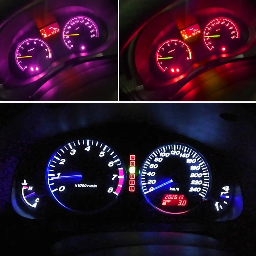 10Pcs T3 LED T4.2 T4.7 Led Bulb Canbus 3030SMD Car Interior 
