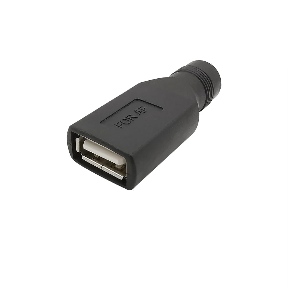 2Pcs DC Power 5.5x2.1mm Female To USB Female Adapter 5V DC J