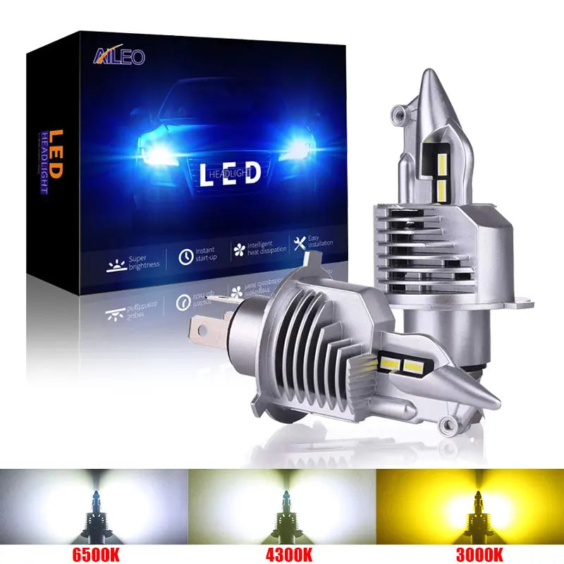 AILEO Fighter H4 Led 9003 HB2 Car Headlight Bulb 80W 12V 24V