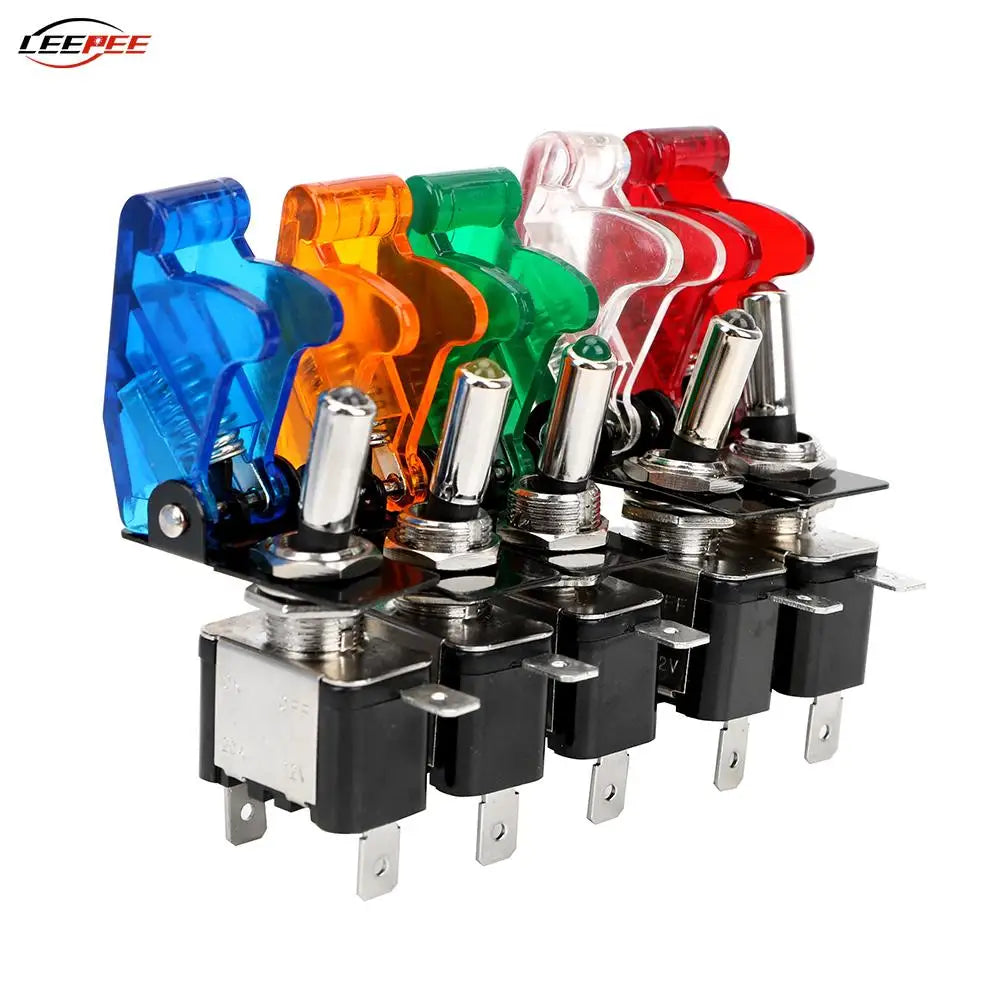 12V SPST Toggle Rocker Switch LED Light for Ignitions Boost 
