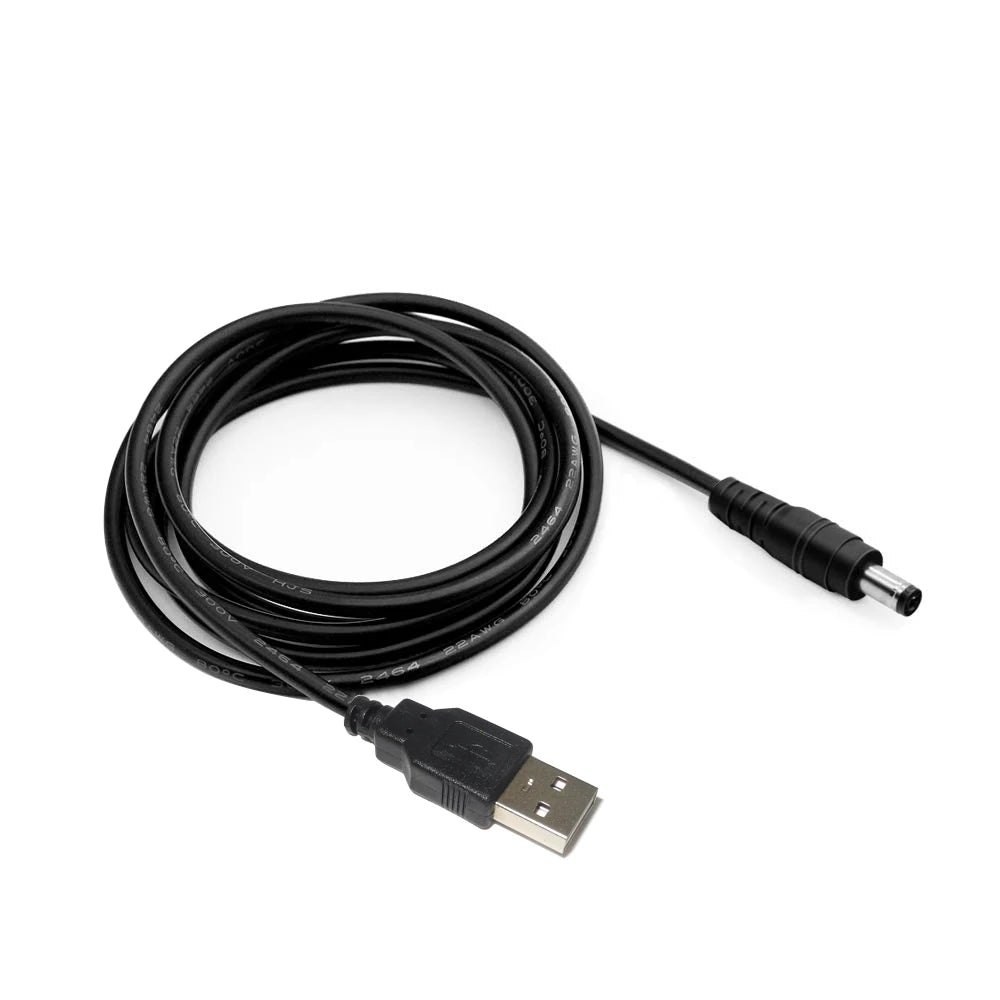 Universal Power Cable USB to DC 5.5 2.1mm Jack 5V Charging C