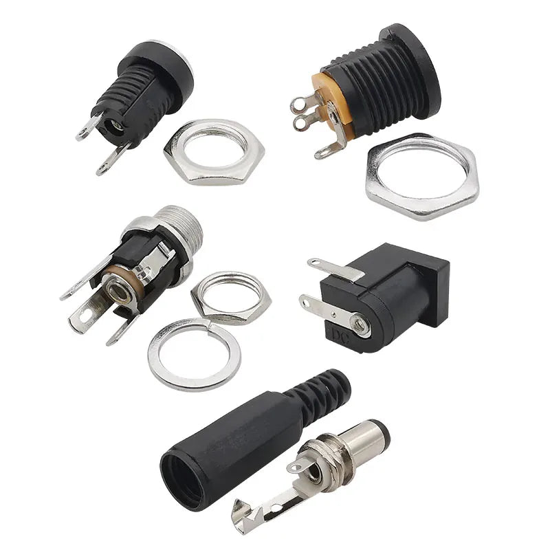 10Pcs 12V 5.5x2.1mm Plugs Jack DC Connectors 5.5 2.1mm DC Po