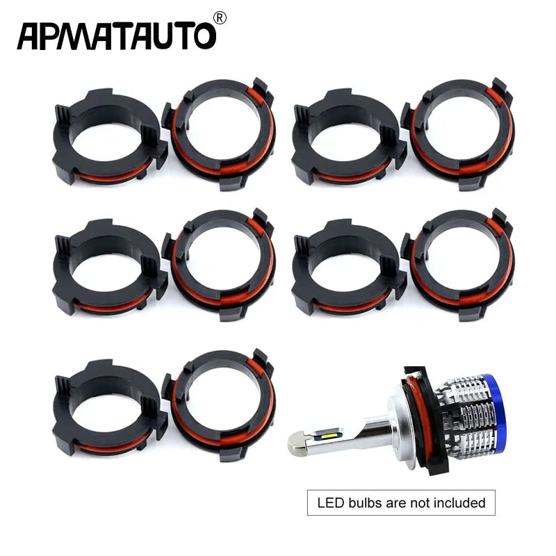 10pcs Car LED Headlight Bulbs Holder Adapter Lamp Base Led F