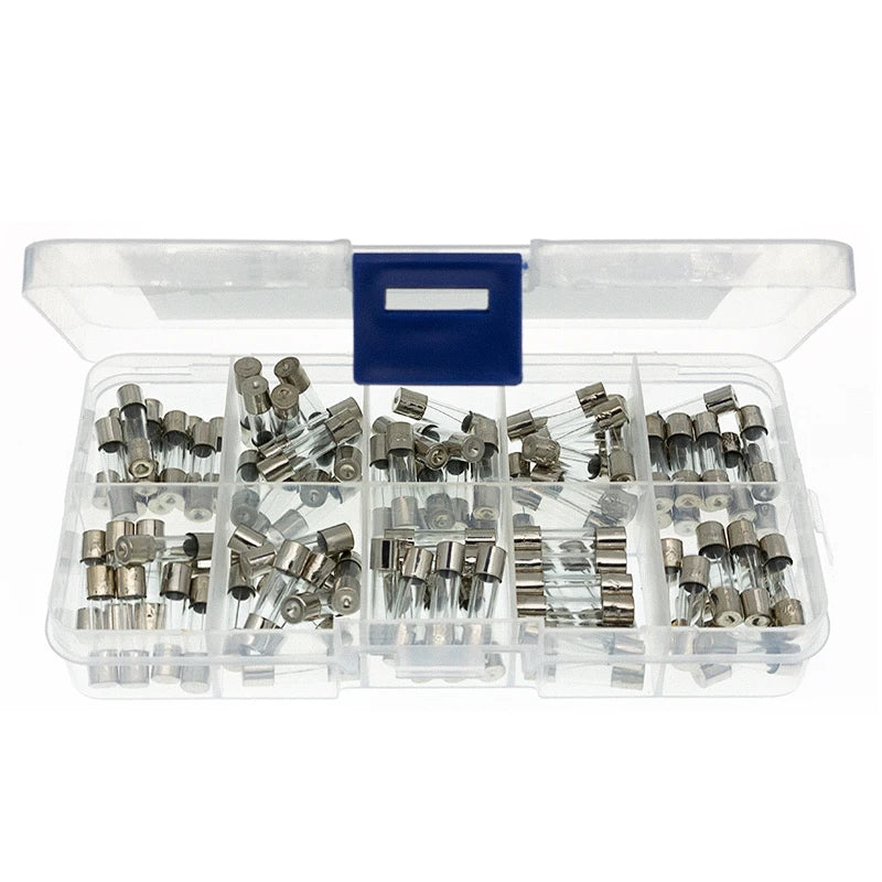 100Pcs/lot 5x20mm Quick Blow Glass Tube Fuse Assorted Kit Fa