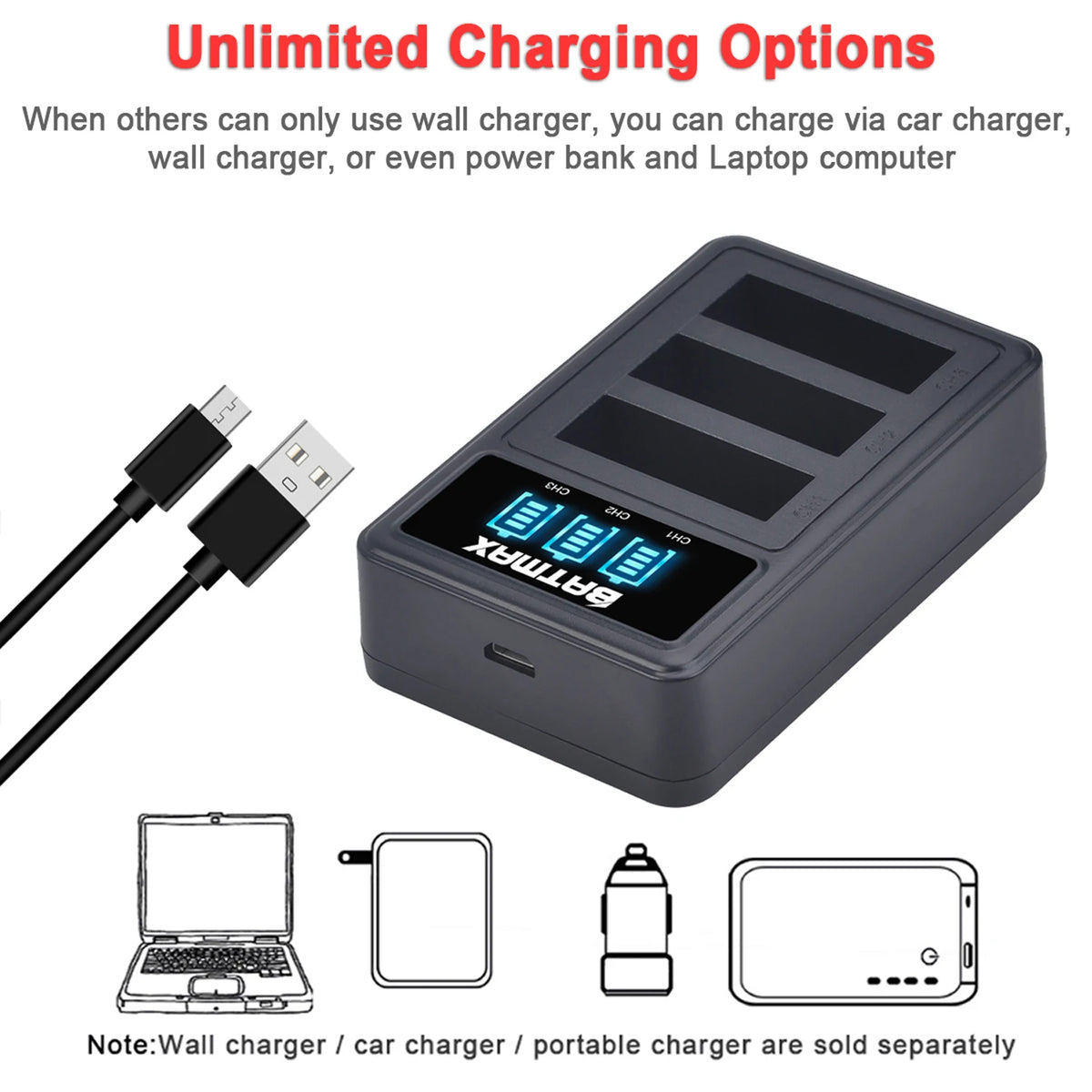 Batmax 1200mAh Insta360 One X Camera Battery IS360XB Replace