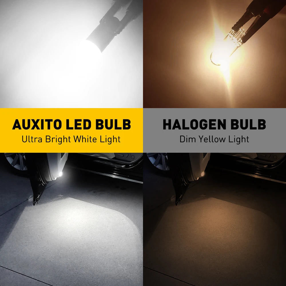 AUXITO 2Pcs W5W LED T10 LED Bulbs Canbus 3030SMD For Car Par