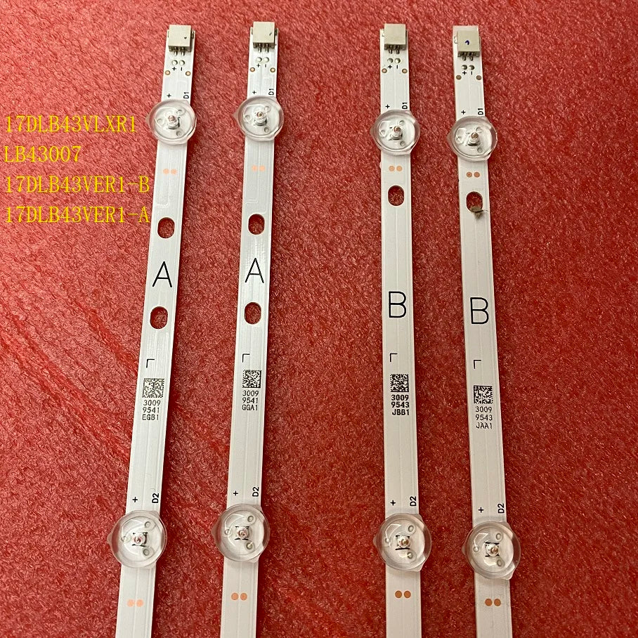 LED Backlight Strip for 4pcs LED Backlight Strip for Telefunken TE43282S25T2K DLED43287FHDCNTDFVP T43FX280DLB