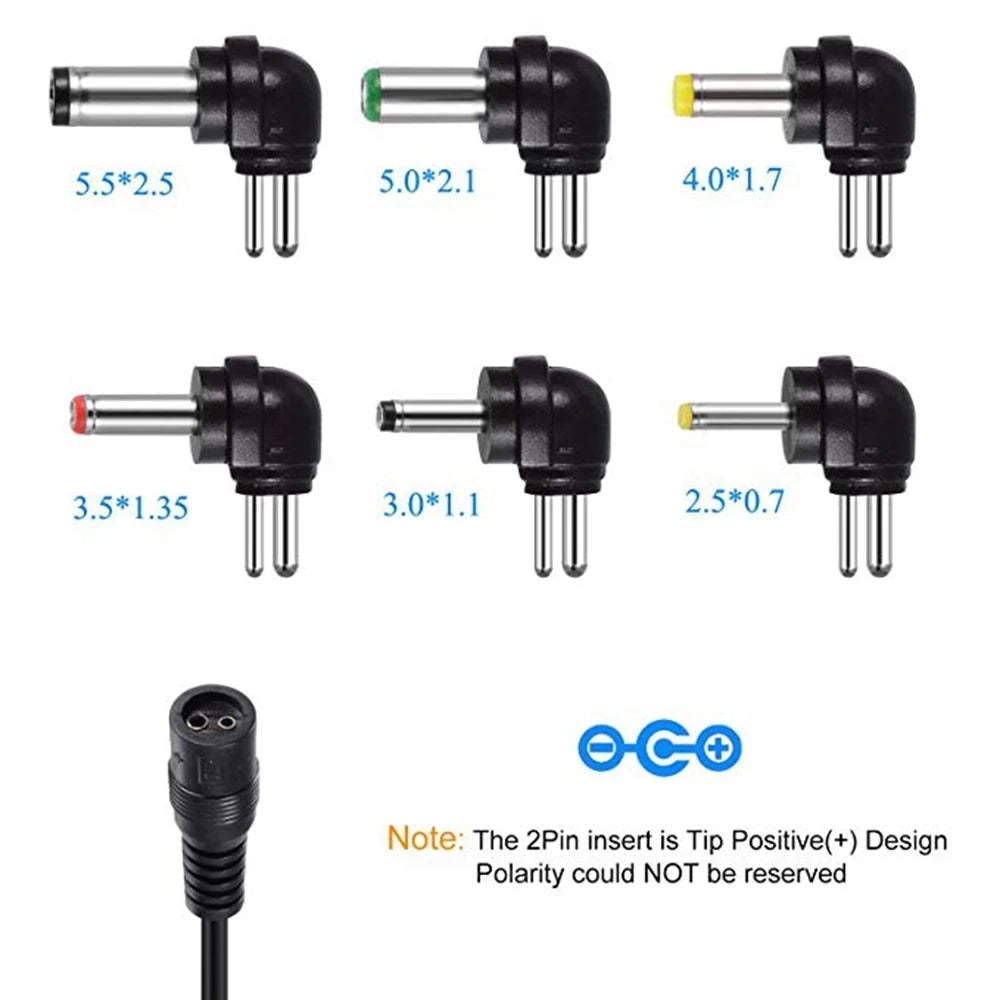 30W Universal Adapter EU UK Socket 3V 4.5V 5V 6V 7.5V 9V 12V