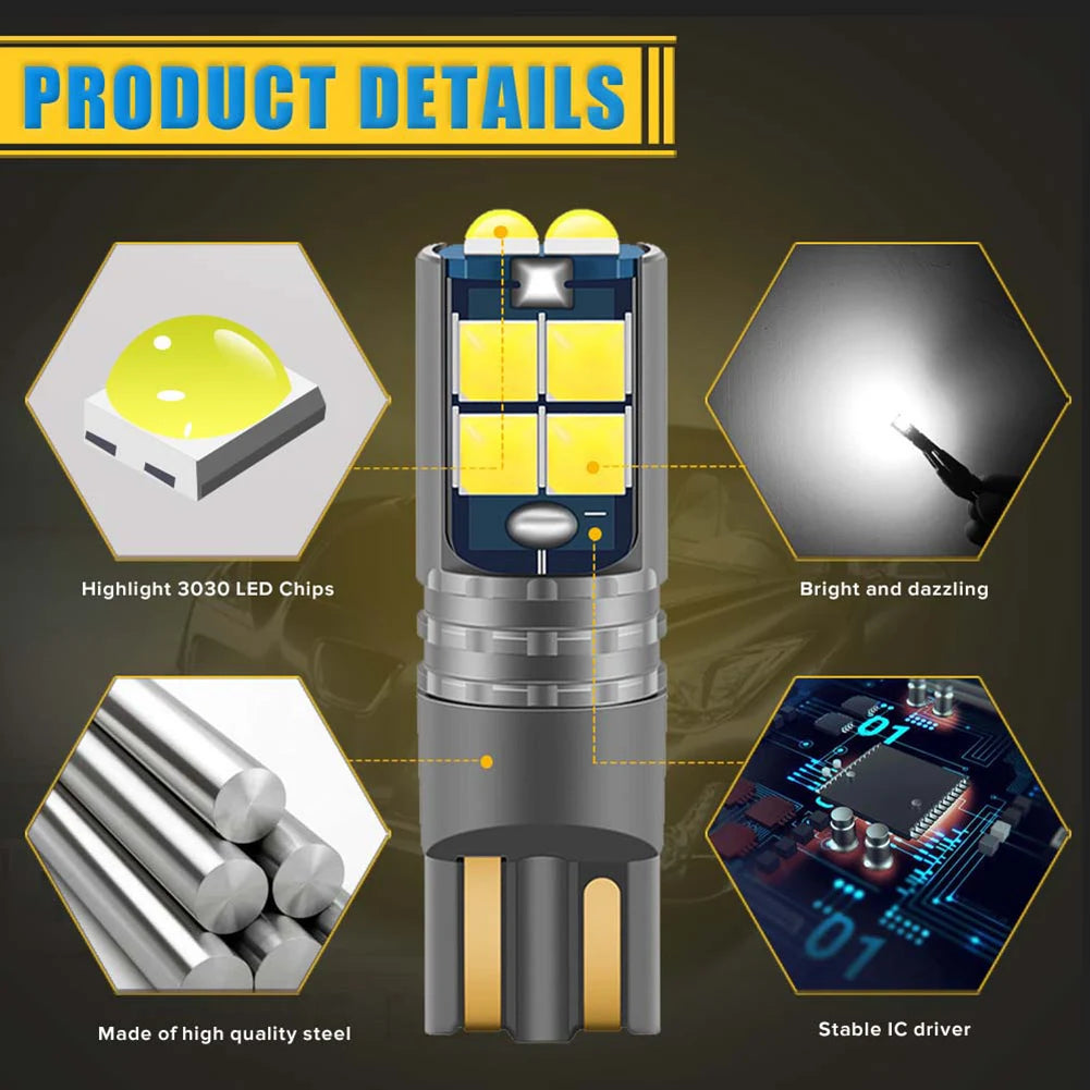 2pcs High Quality T10 W5W Super Bright Car Interior Reading 