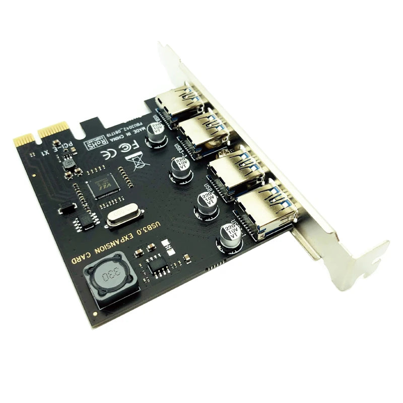 4 Port USB 3.0 PCI-E Expansion Card PCI Express PCIe USB 3.0