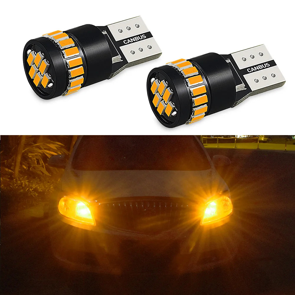 AUXITO 2Pcs Auto Lamp W5W T10 LED Canbus No Error Car Clearance Parking Light 194 168 Interior Light Bulb Red White Yellow Blue