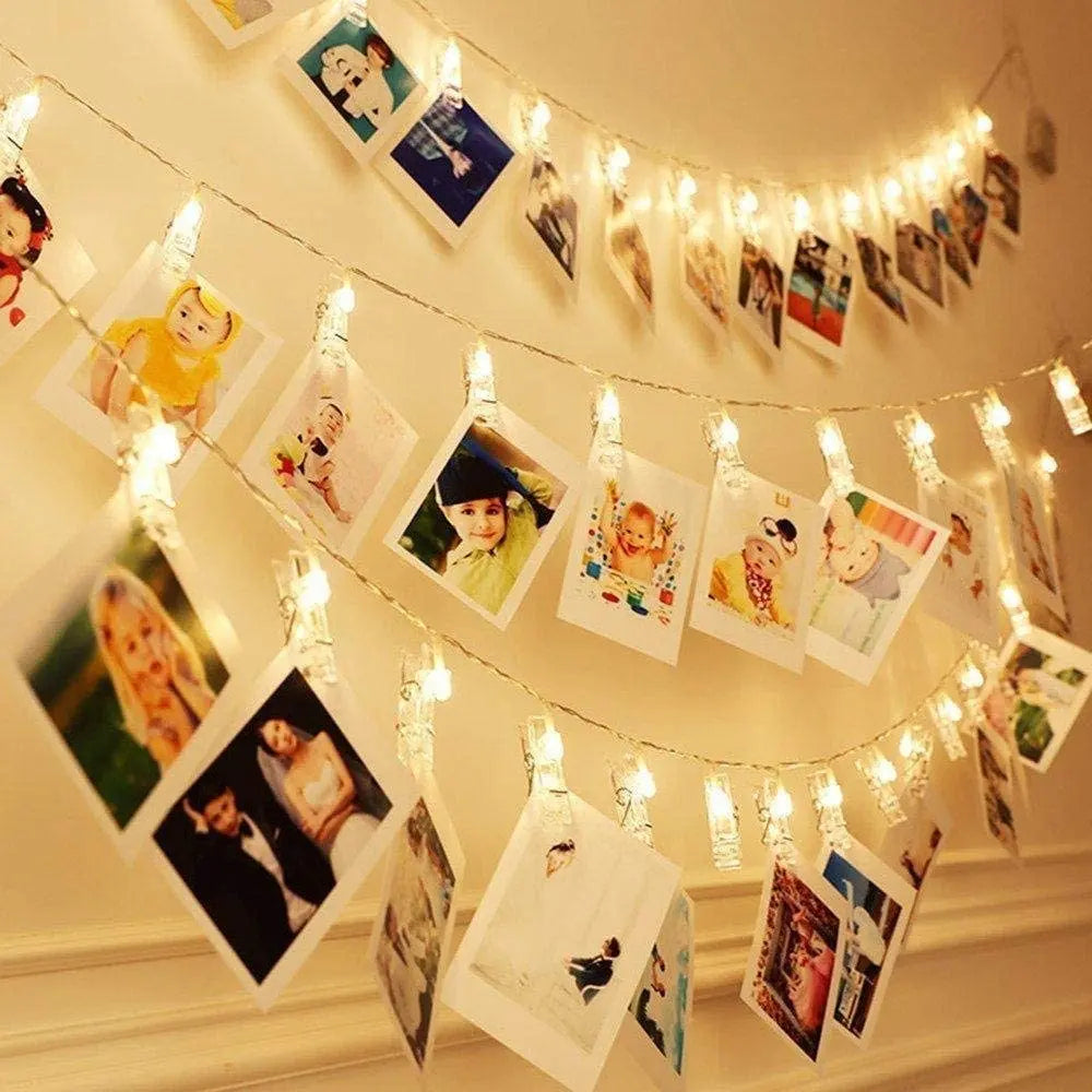 Garland Clothespins Led Photo Clip Lights String Weeding Dec
