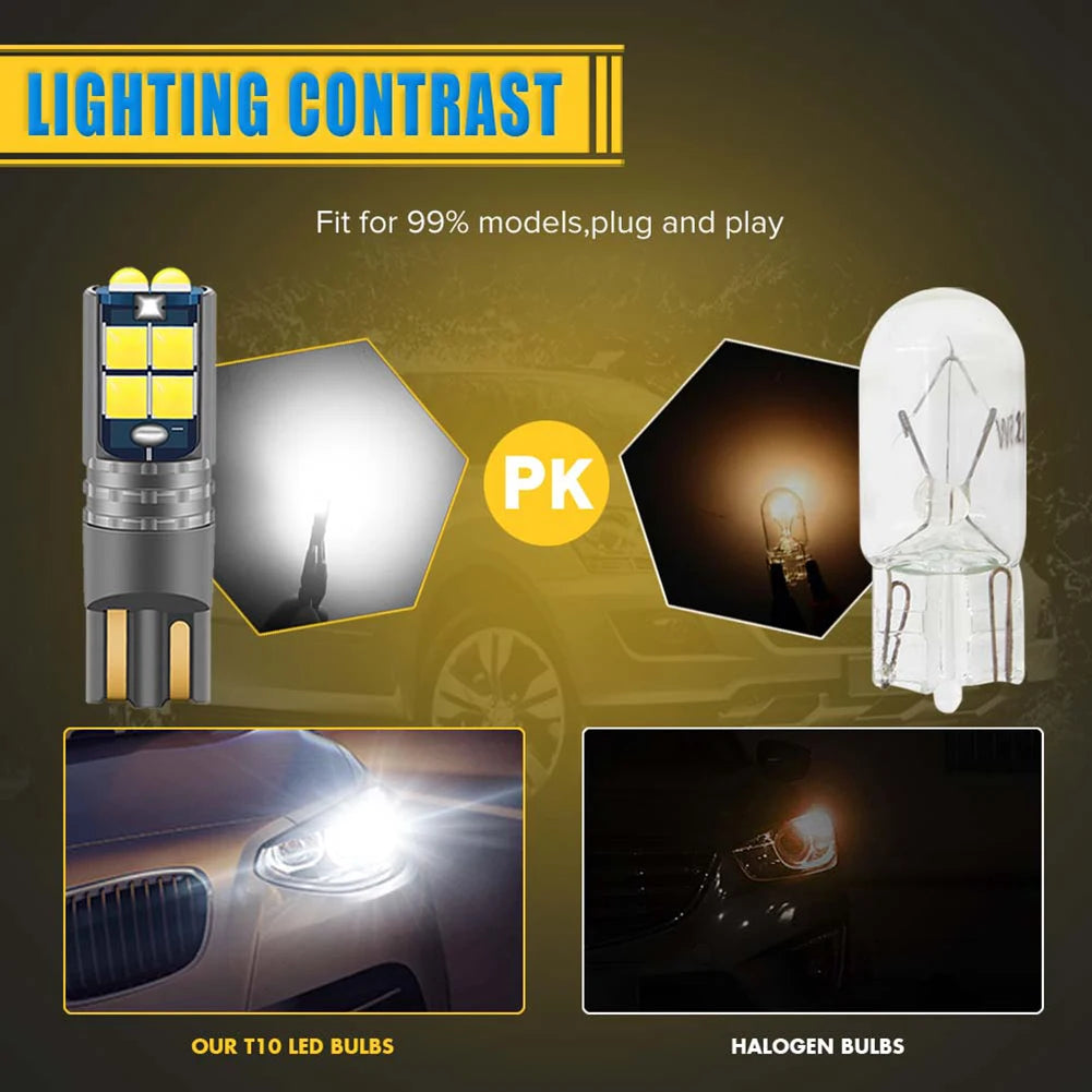 2pcs High Quality T10 W5W Super Bright Car Interior Reading 