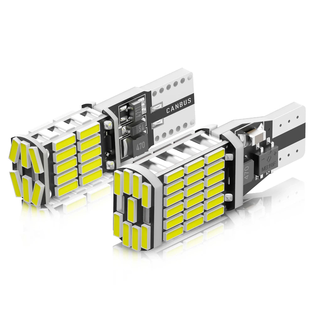 2/10pcs T10 W5W T15 W16W Car Led Lights Canbus No Error 4014