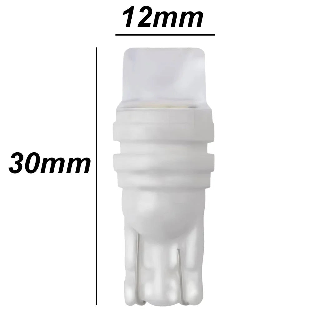 10X T10 W5W Ceramics 3D LED Waterproof Wedge Licence Plate L