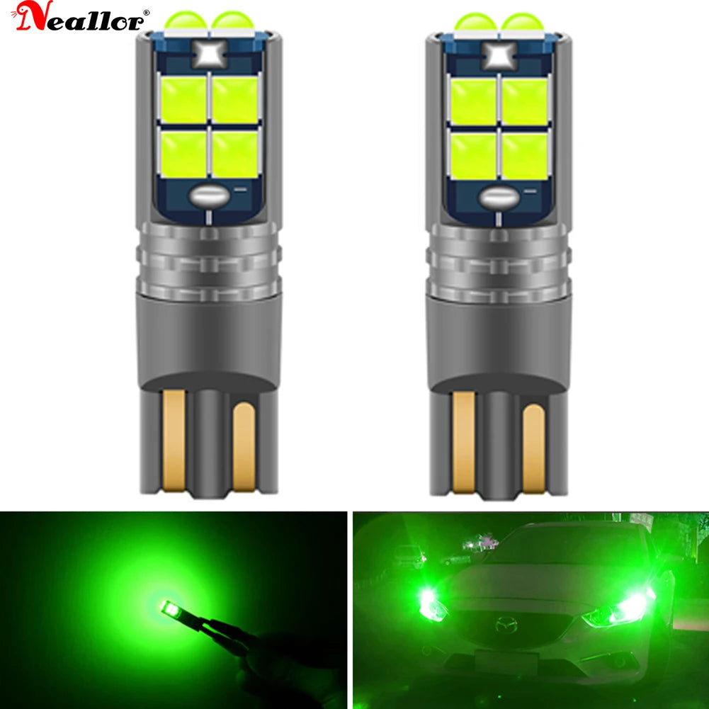 2pcs High Quality T10 W5W Super Bright Car Interior Reading Dome Light Marker Lamp 168 194 LED Auto Wedge Parking Bulbs Orange