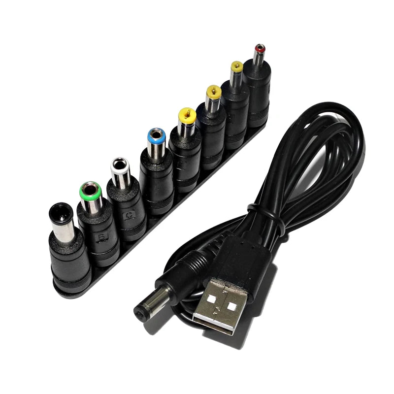 Universal Power Cable USB to DC 5.5 2.1mm Jack 5V Charging C
