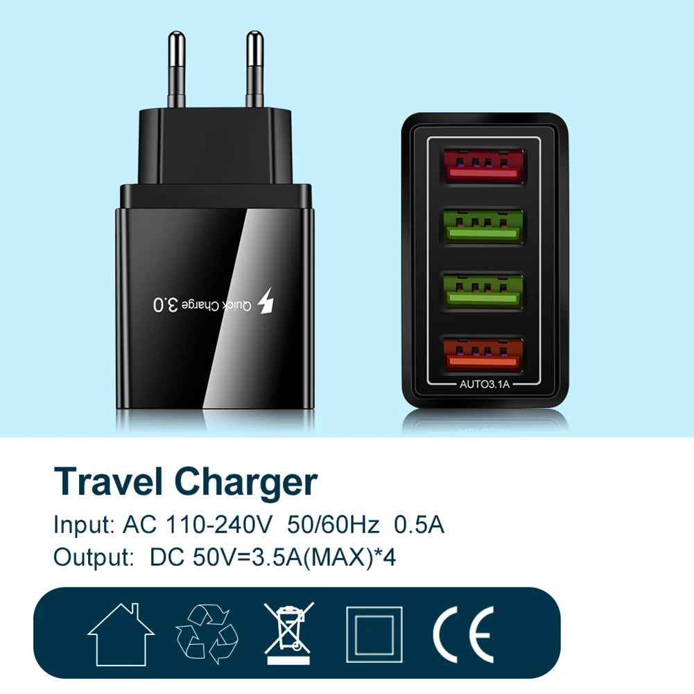QC 3.0 Quick Charger 5V 3A USB Charger Fast Charging Charge 