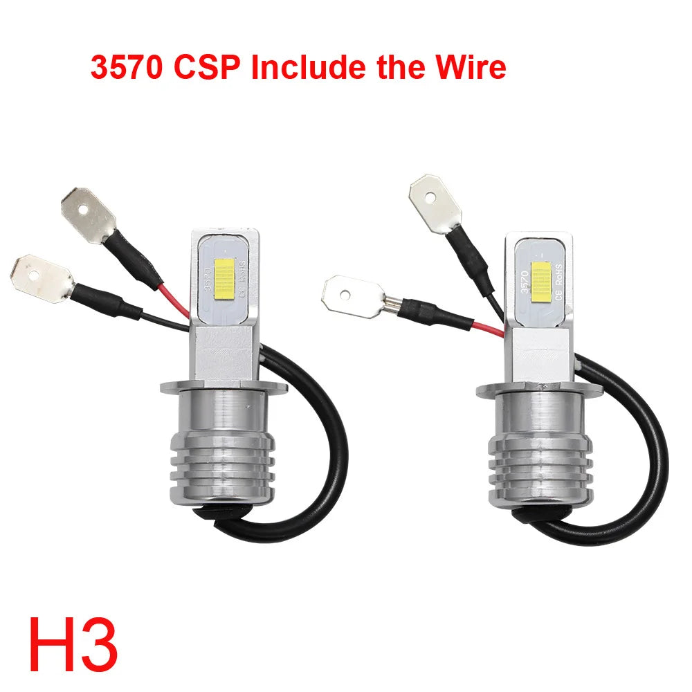 New 2Pcs CSP H7 H4 Led Car Headlight Bulb Source Car Led Fog