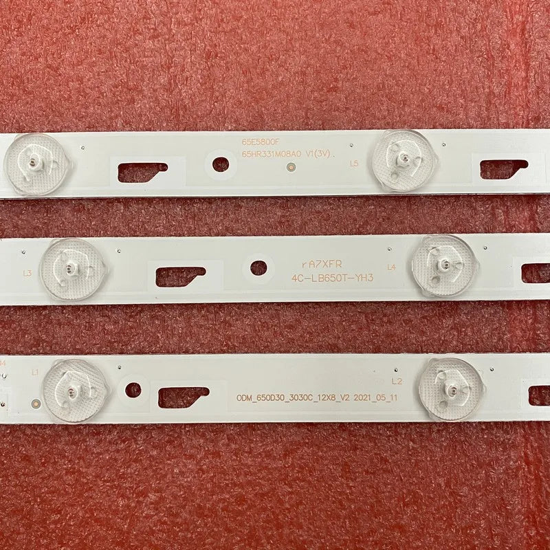 LED blacklight Strip For TCL 65R8 Thomson 65UA6606 L65E5800A LVU650CC 4C-LB650T-VH3 TV_ODM_650d30_3030C_12X8