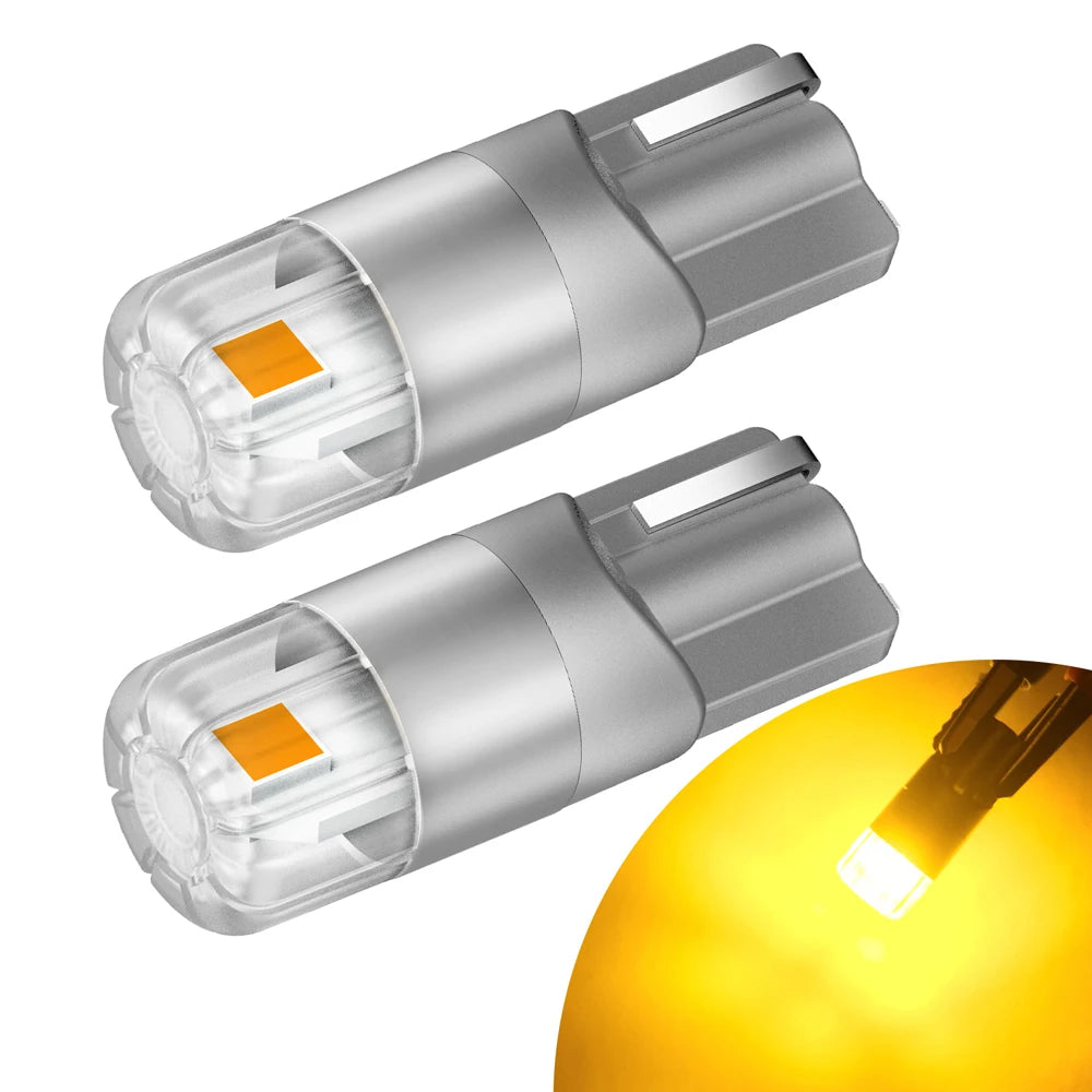 AUXITO 2Pcs W5W LED T10 LED Bulbs Canbus 3030SMD For Car Parking Position Lights Interior Map Dome Lights 360 Degree Lighting