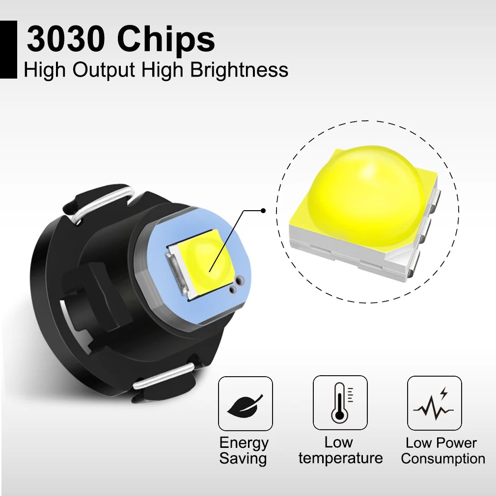 10Pcs T3 T4.2 T4.7 Led Bulb Canbus Super Bright Car Interior