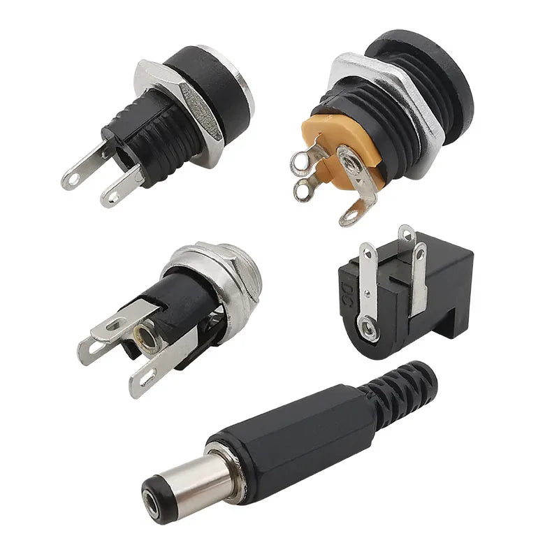 10Pcs 12V 5.5x2.1mm Plugs Jack DC Connectors 5.5 2.1mm DC Po