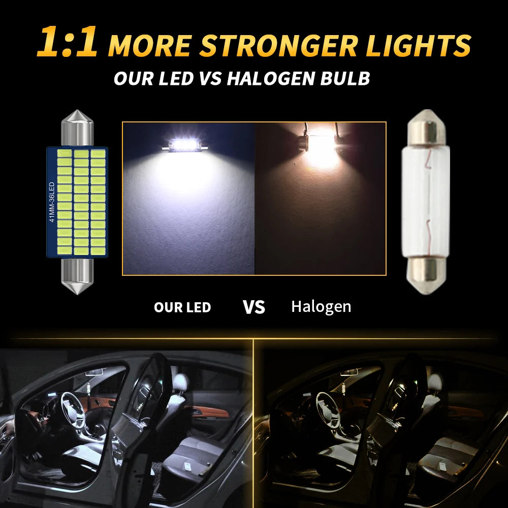 2pcs LED Canbus Festoon C5W C10W 31/36/39/41mm Car LED Light
