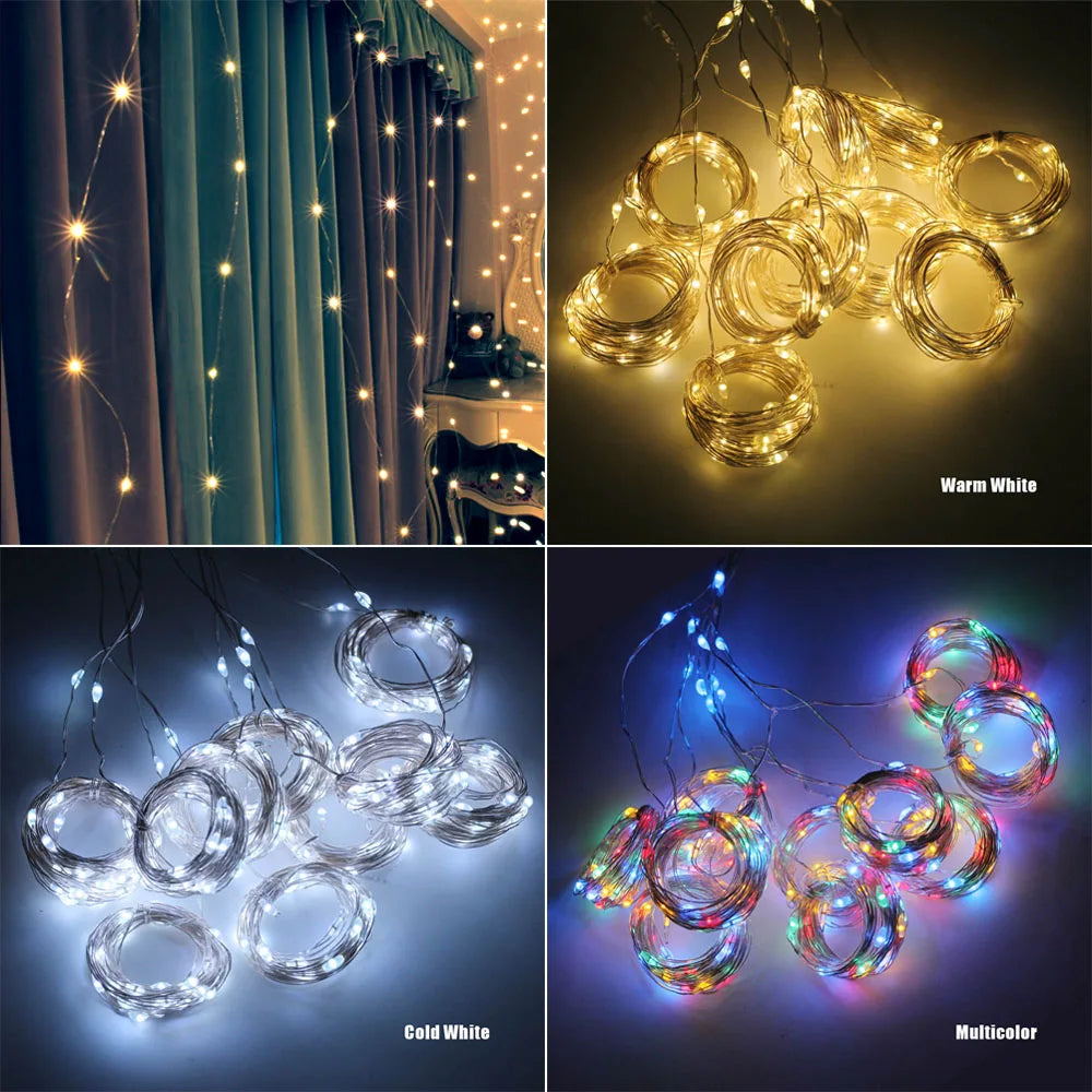 3M LED Curtain Garland USB String Lights Fairy Festoon With 