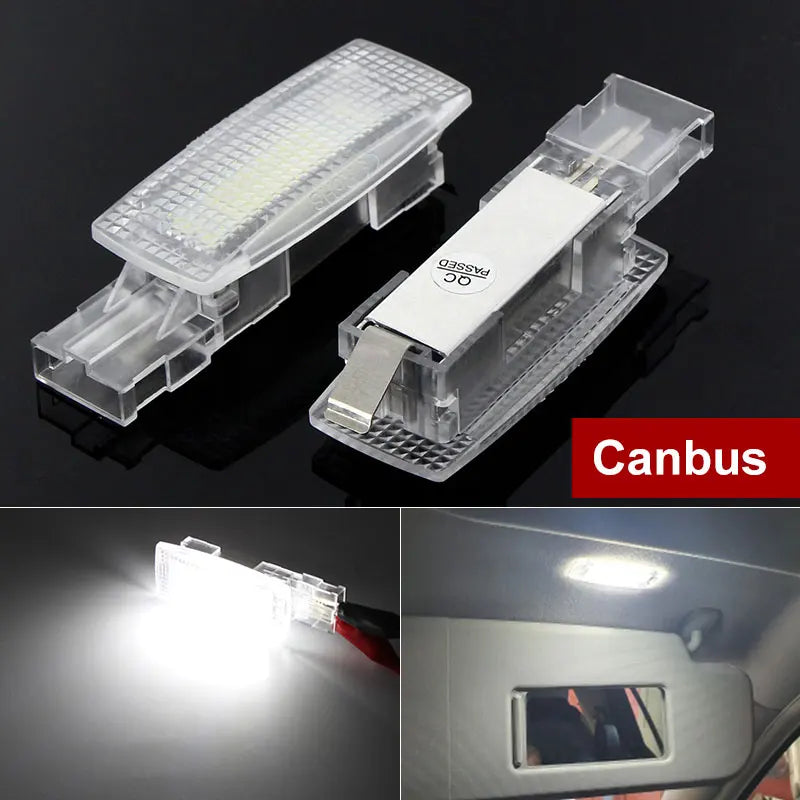 2Pcs LED Interior Sun Visor Vanity Mirror Light Reading Lamp