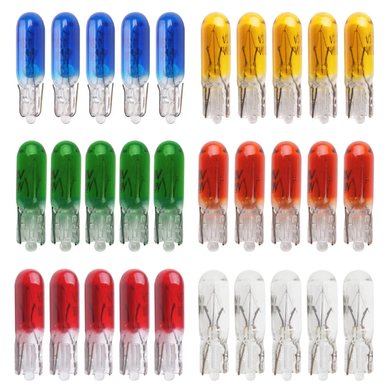 10/20pcs T5 W3W LED Bulbs Car Interior Light Dashboard Warni