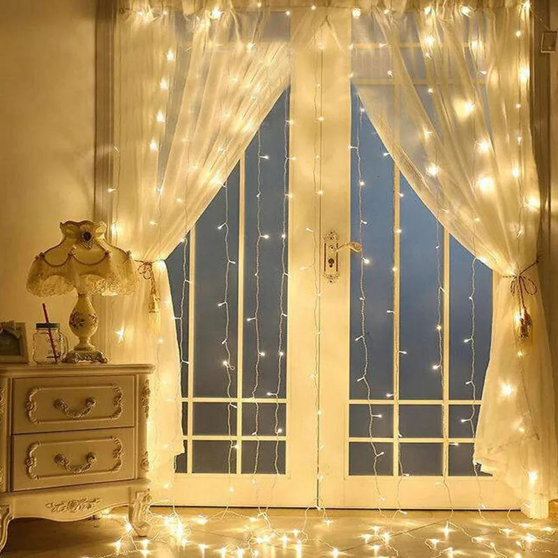 Outdoor Led Curtain Lights String Waterproof Icicle Light Ga