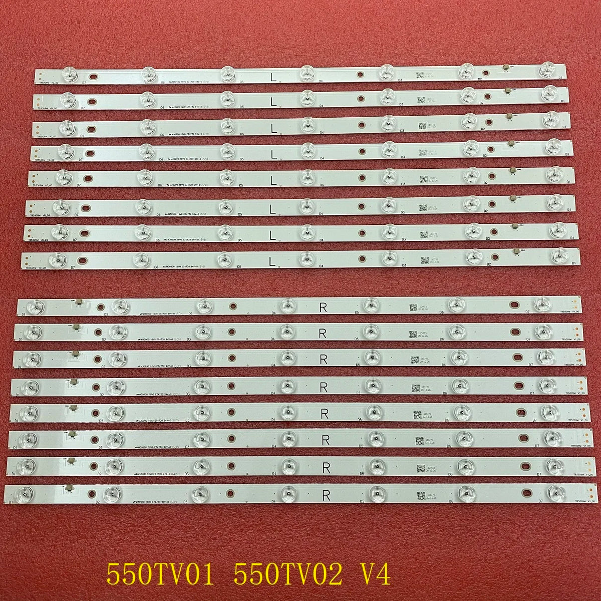 LED Strip for Panasonic TX-55AXW634 TX-55AX630B TX-55AX630E TH-55AX670A 550TV01 550TV02 V4