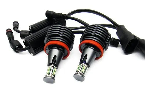 new 2x Amber LED Angel Eye Headlight Halo Ring Light DRL H8 